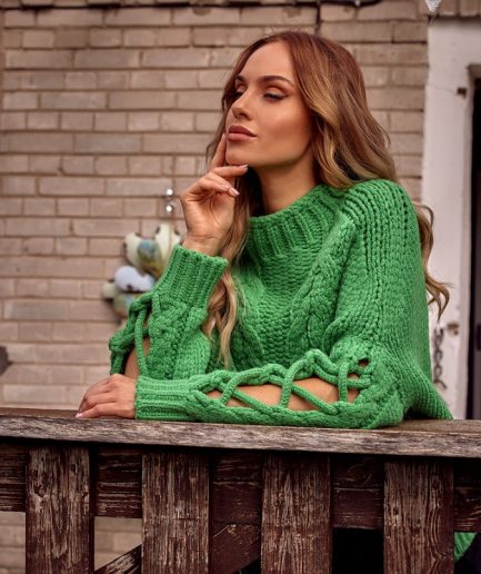 SWETER GIVE ME LOVE ZIELONY