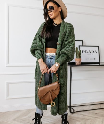 Sweter Green You długi