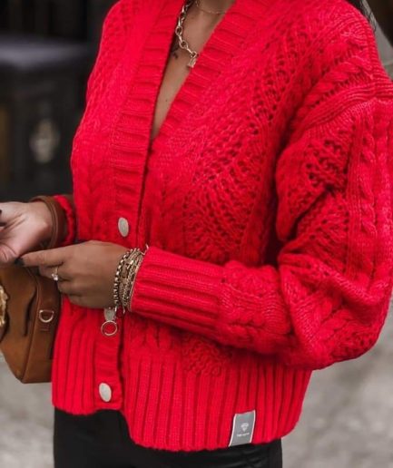 SWETER ELLÀ CZERWONY
